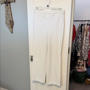 Rachel Zoe Cream and Black Striped Trousers